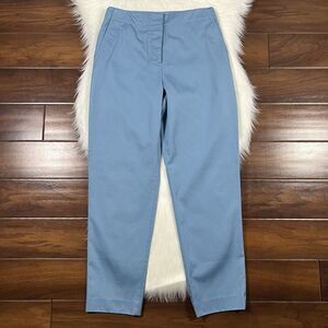 Theory Women's Size 6 Blue Chintzed Twill Clean Tapered Cropped Pants